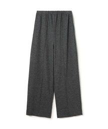 ギャルリーヴィー ウール バックギャザーセミワイドパンツ チェック ブラウン ギャルリーヴィー ウール バックギャザーセミワイドパンツ
