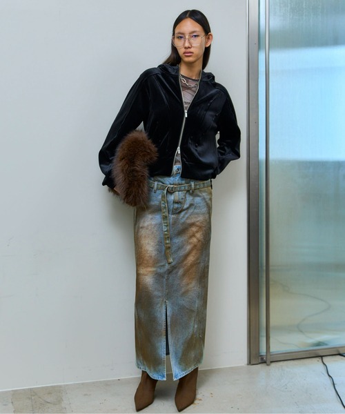 MAISON SPECIAL（メゾンスペシャル）の「2way High Waist Denim Skirt/2WAYハイウエストデニムスカート（デニムスカート・レディース・ブラウン/ブルー/ブラック・36/38）」の6枚目の写真