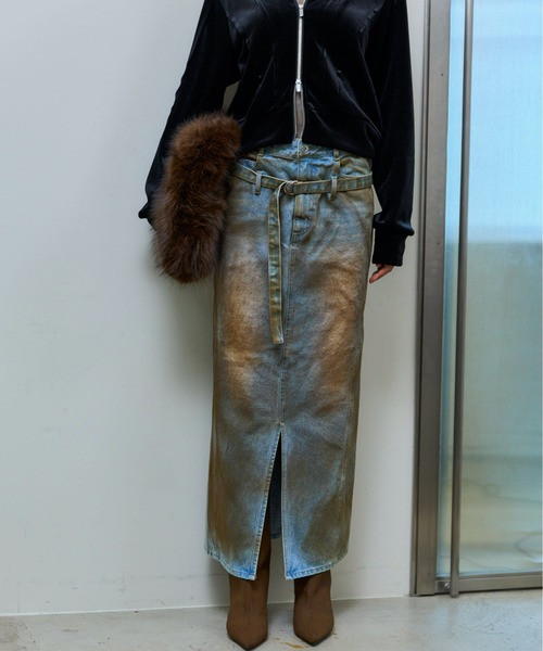 2way High Waist Denim Skirt/2WAYハイウエストデニムスカート（デニム