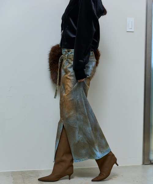 MAISON SPECIAL（メゾンスペシャル）の「2way High Waist Denim Skirt/2WAYハイウエストデニムスカート（デニムスカート・レディース・ブラウン/ブルー/ブラック・36/38）」の13枚目の写真