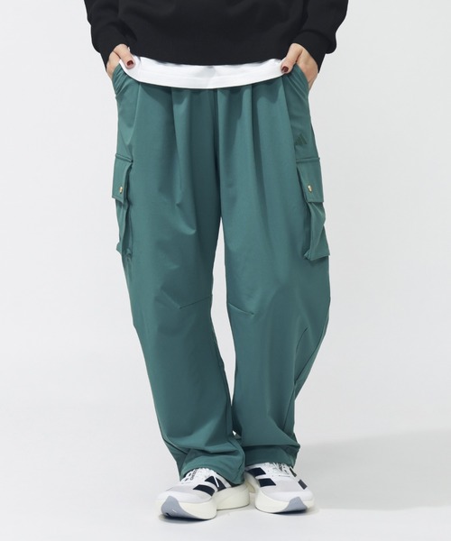 adidas（アディダス）の「アディダス adidas ラックスフロー オールデイズ ルーズフィット ストレッチ ウーブン カーゴパンツ（カーゴパンツ・レディース・ブラウン/グリーン/ブラック・S/M/L/XL）」の3枚目の写真