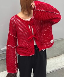 HELLO.SANFRANCISCO | 【HELLO.SANFRANCISCO】配色メローメッシュ2wayカーデ(カーディガン/ボレロ)