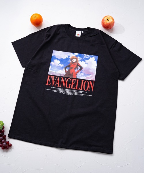 FRUIT OF THE LOOM(フルーツオブザルーム)の「【FRUIT OF THE LOOM】FTL×EVAムービーグラフィックTシャツ / ブラック / グレー / ネイビー(Tシャツ/カットソー・メンズ・ネイビー/グレー/ブラック・XL/M/S/L)」の2枚目の写真