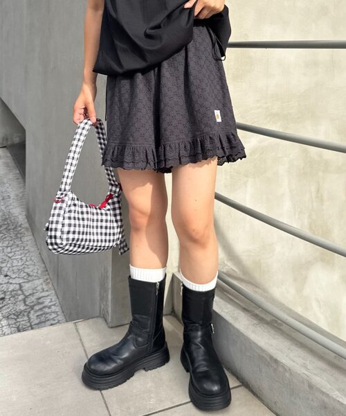 HELLO.SANFRANCISCO（ハローサンフランシスコ）の「【HELLO.SANFRANCISCO/ハローサンフランシスコ】レースフリルショートパンツ（その他パンツ・レディース・ホワイト/ブラック/オレンジ/パープル・ONE SIZE）」の6枚目の写真