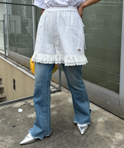 HELLO.SANFRANCISCO（ハローサンフランシスコ）の「【HELLO.SANFRANCISCO/ハローサンフランシスコ】レースフリルショートパンツ（その他パンツ・レディース・ホワイト/ブラック/オレンジ/パープル・ONE SIZE）」の15枚目の写真