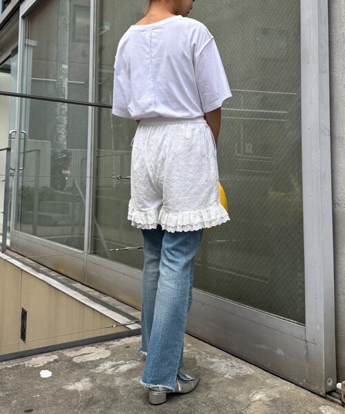 HELLO.SANFRANCISCO（ハローサンフランシスコ）の「【HELLO.SANFRANCISCO/ハローサンフランシスコ】レースフリルショートパンツ（その他パンツ・レディース・ホワイト/ブラック/オレンジ/パープル・ONE SIZE）」の18枚目の写真