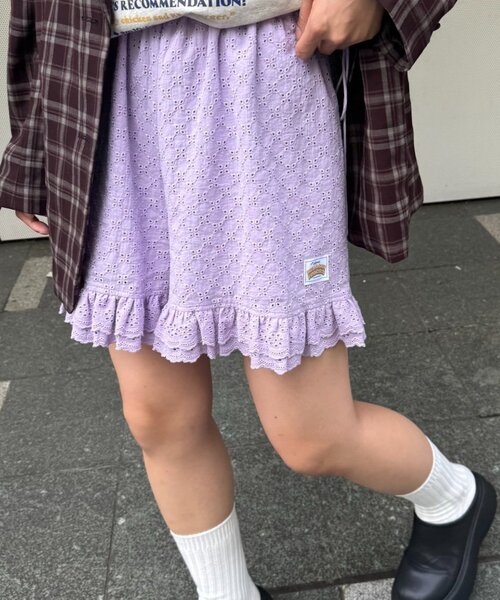 HELLO.SANFRANCISCO（ハローサンフランシスコ）の「【HELLO.SANFRANCISCO/ハローサンフランシスコ】レースフリルショートパンツ（その他パンツ・レディース・ホワイト/ブラック/オレンジ/パープル・ONE SIZE）」の20枚目の写真