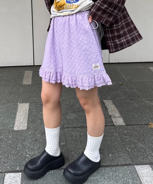 HELLO.SANFRANCISCO（ハローサンフランシスコ）の「【HELLO.SANFRANCISCO/ハローサンフランシスコ】レースフリルショートパンツ（その他パンツ・レディース・ホワイト/ブラック/オレンジ/パープル・ONE SIZE）」の21枚目の写真