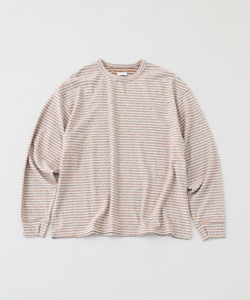 JOINT WORKS(ジョイントワークス)の「Name./ネームINSIDEOUT BORDER LONG SLEEVE TEE(Tシャツ/カットソー・メンズ・ブラウン/グレー・2)」の2枚目の写真