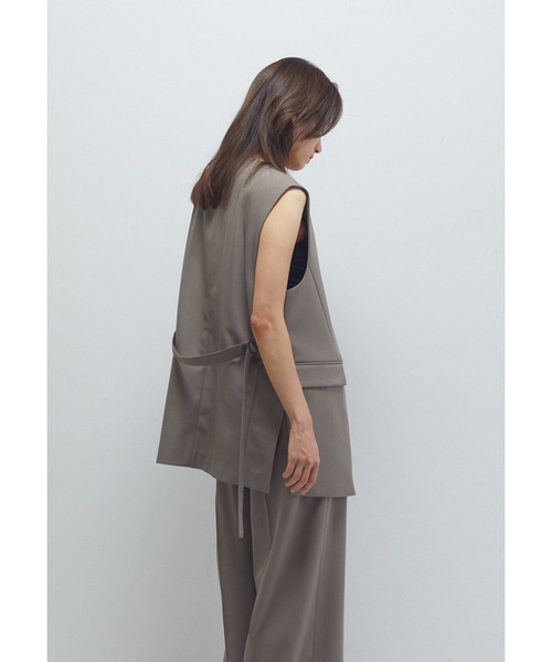 1er Arrondissement（プルミエアロンディスモン）の「TWドスキンノーカラージレ（その他アウター・レディース・ブラック系その他3/モカ・36/38）」の10枚目の写真