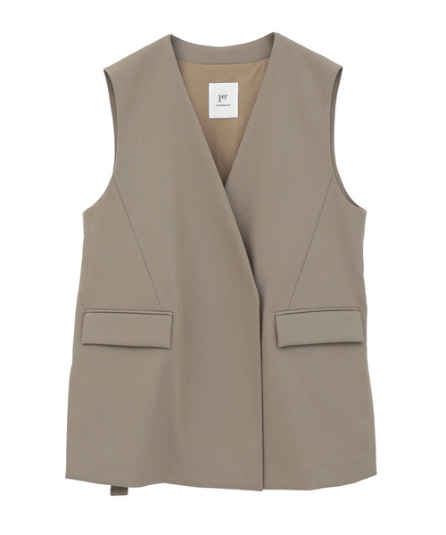 1er Arrondissement（プルミエアロンディスモン）の「TWドスキンノーカラージレ（その他アウター・レディース・ブラック系その他3/モカ・36/38）」の16枚目の写真