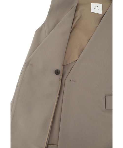 1er Arrondissement（プルミエアロンディスモン）の「TWドスキンノーカラージレ（その他アウター・レディース・ブラック系その他3/モカ・36/38）」の21枚目の写真