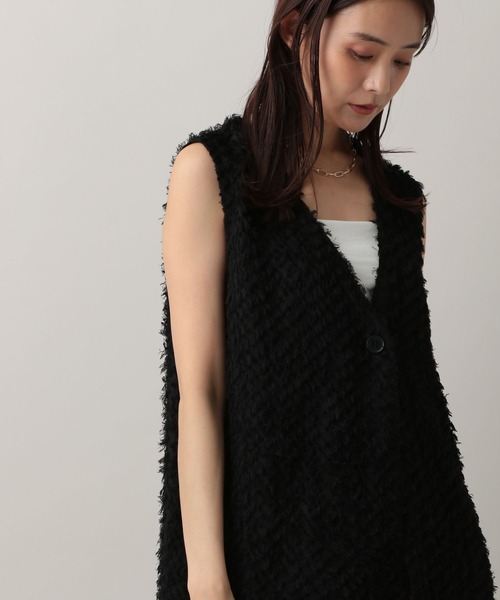 GLOBAL WORK（グローバルワーク）の「MATINEE LINE/フリンジベスト/583801（ベスト・レディース・ブラウン/ブラック・MEDIUM/LARGE）」の2枚目の写真