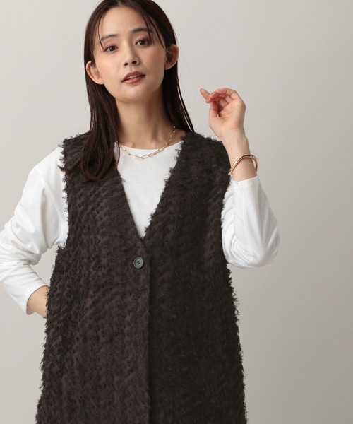 GLOBAL WORK（グローバルワーク）の「MATINEE LINE/フリンジベスト/583801（ベスト・レディース・ブラウン/ブラック・MEDIUM/LARGE）」の16枚目の写真