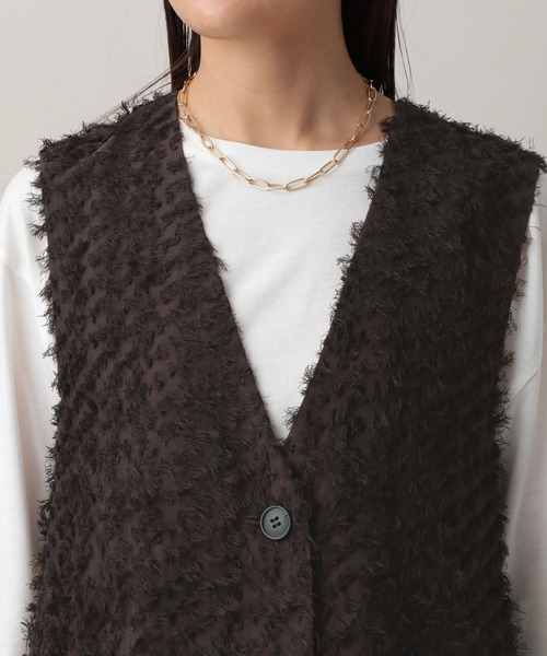 GLOBAL WORK（グローバルワーク）の「MATINEE LINE/フリンジベスト/583801（ベスト・レディース・ブラウン/ブラック・MEDIUM/LARGE）」の20枚目の写真