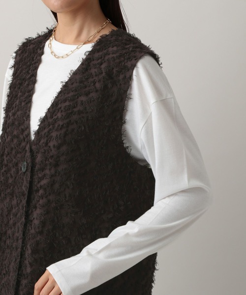 GLOBAL WORK（グローバルワーク）の「MATINEE LINE/フリンジベスト/583801（ベスト・レディース・ブラウン/ブラック・MEDIUM/LARGE）」の22枚目の写真