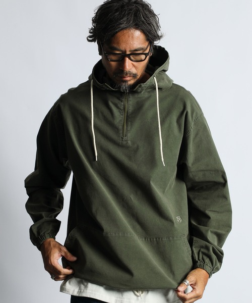 SULFUR DYE OXFORD PULLOVER HOODIE SHIRTS：サルファ染め