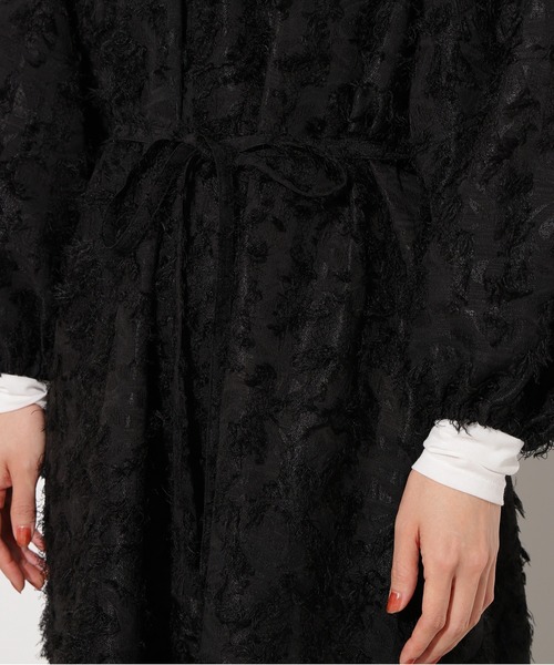 N.（N. Natural Beauty Basic）（エヌエヌナチュラルビューティーベーシック）の「【PS/低身長サイズ】カットジャガードギャザーワンピース（ワンピース・レディース・ブラック/グレー・PS/MEDIUM）」の13枚目の写真