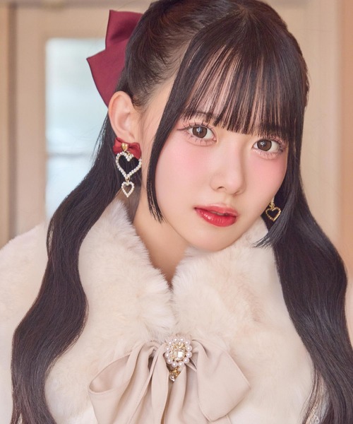 ROJITA(ロジータ)の「トリプルハートイヤリング(イヤリング・レディース・ピンク/ボルドー/ブラック・FREE)」の12枚目の写真