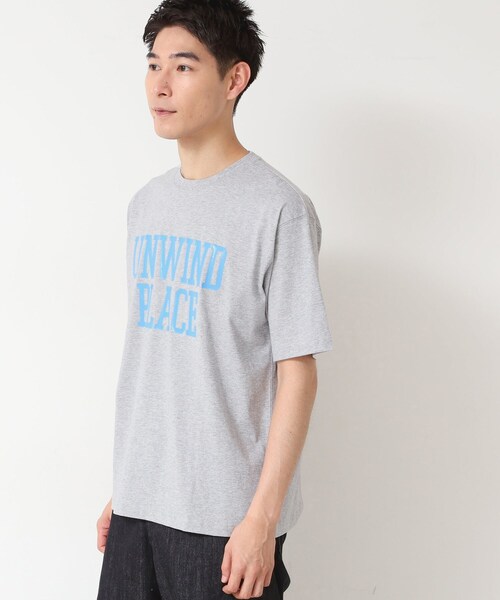 Dessin(デッサン)の「【洗える】オーガニックコットン ロゴプリントTシャツ(Tシャツ/カットソー・メンズ・グレー/チャコールグレー/ホワイト・02/03)」の12枚目の写真