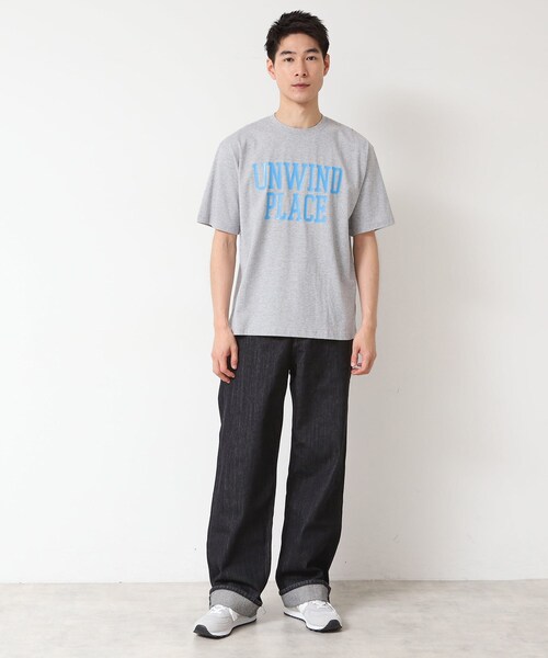 Dessin(デッサン)の「【洗える】オーガニックコットン ロゴプリントTシャツ(Tシャツ/カットソー・メンズ・グレー/チャコールグレー/ホワイト・02/03)」の13枚目の写真