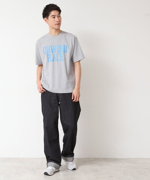 Dessin(デッサン)の「【洗える】オーガニックコットン ロゴプリントTシャツ(Tシャツ/カットソー・メンズ・グレー/チャコールグレー/ホワイト・02/03)」の14枚目の写真