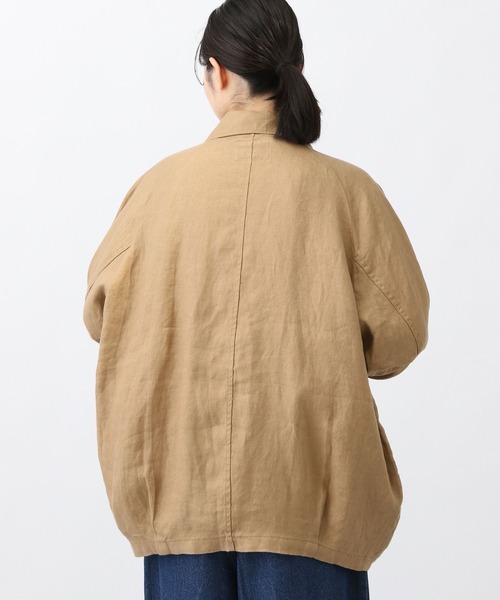 【タグ付き新品】studioCLIPリネンチェスターコート 定価17800円＋税 セール】《先行予約/natural by clip》リネンツイルコクーン