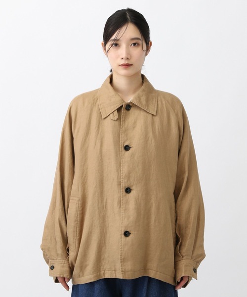 studio CLIP（スタディオクリップ）の「《先行予約/natural by clip》リネンツイルコクーンコート（チェスターコート・レディース・ベージュ・FREE）」の9枚目の写真