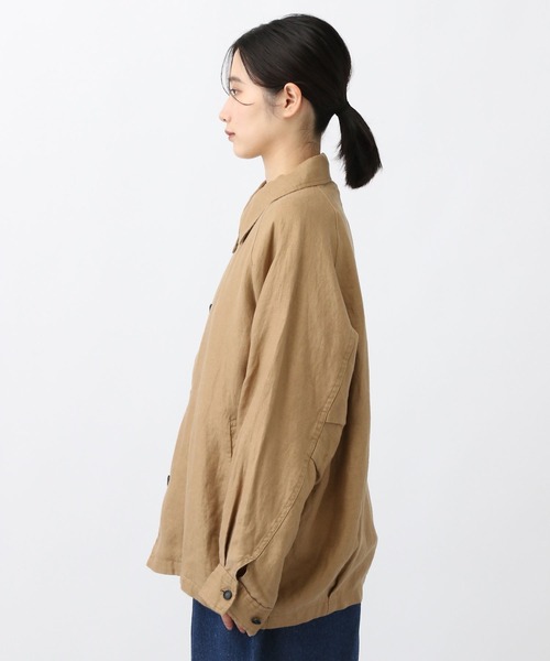 【タグ付き新品】studioCLIPリネンチェスターコート 定価17800円＋税 セール】《先行予約/natural by clip》リネンツイルコクーンコート