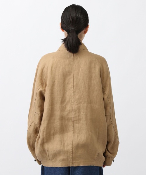 studio CLIP（スタディオクリップ）の「《先行予約/natural by clip》リネンツイルコクーンコート（チェスターコート・レディース・ベージュ・FREE）」の11枚目の写真