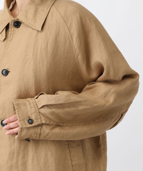セール】《先行予約/natural by clip》リネンツイルコクーンコート