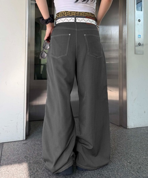 sedacle(セダクル)の「ステッチダブルニースラックス(スラックス・レディース・ネイビー/ブラック/グレー・SMALL/MEDIUM/LARGE)」の17枚目の写真
