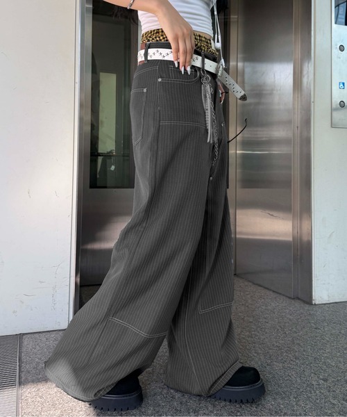 sedacle(セダクル)の「ステッチダブルニースラックス(スラックス・レディース・ネイビー/ブラック/グレー・SMALL/MEDIUM/LARGE)」の18枚目の写真
