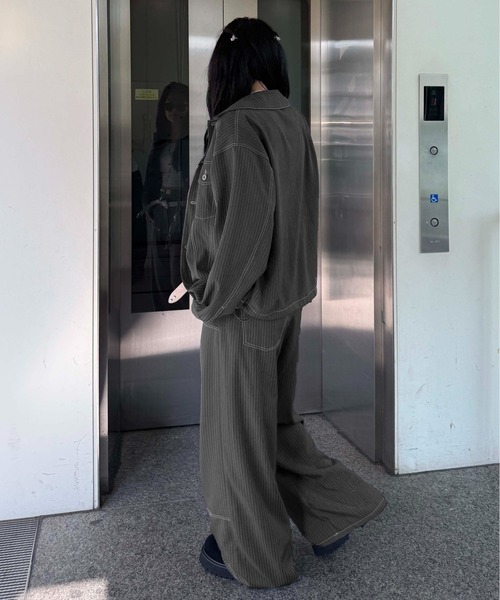 sedacle(セダクル)の「ステッチダブルニースラックス(スラックス・レディース・ネイビー/ブラック/グレー・SMALL/MEDIUM/LARGE)」の20枚目の写真