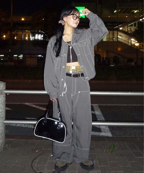 sedacle(セダクル)の「ステッチダブルニースラックス(スラックス・レディース・ネイビー/ブラック/グレー・SMALL/MEDIUM/LARGE)」の22枚目の写真