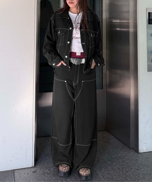 sedacle(セダクル)の「ステッチダブルニースラックス(スラックス・レディース・ネイビー/ブラック/グレー・SMALL/MEDIUM/LARGE)」の10枚目の写真