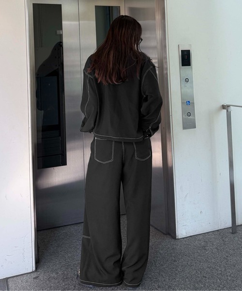 sedacle(セダクル)の「ステッチダブルニースラックス(スラックス・レディース・ネイビー/ブラック/グレー・SMALL/MEDIUM/LARGE)」の13枚目の写真