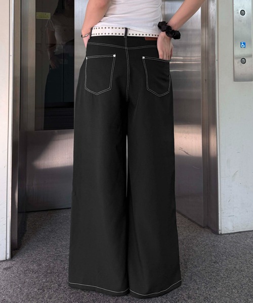 sedacle(セダクル)の「ステッチダブルニースラックス(スラックス・レディース・ネイビー/ブラック/グレー・SMALL/MEDIUM/LARGE)」の4枚目の写真