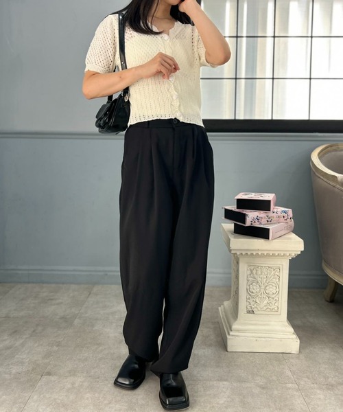 mebole(メボレ)の「Slim Mesh Cardigan(カーディガン/ボレロ・レディース・ブラック/ブルー/ホワイト・FREE)」の12枚目の写真