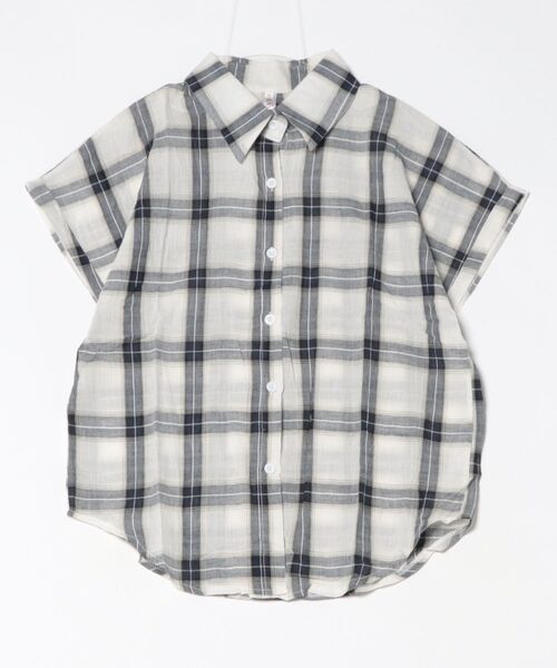 MAISON DE THERESE(メゾン ド テレーズ)の「チェック柄 ショートカラー 半袖シャツ(シャツ/ブラウス・レディース・B/C/A・S/M/L)」の8枚目の写真
