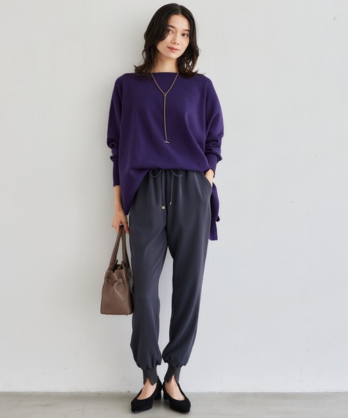 BARNYARDSTORM（バンヤードストーム）の「BARNYARDSTORM / ボートネックボリュームニット【WEB限定カラー】（ニット/セーター・レディース・グレー/ネイビー/パープル/キャメル・FREE）」の11枚目の写真