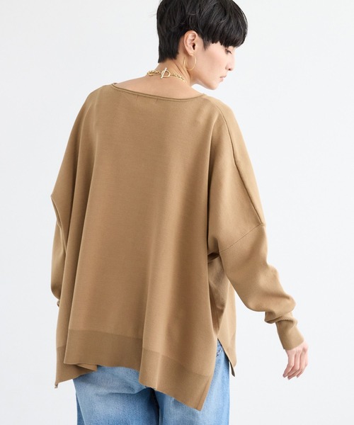 BARNYARDSTORM（バンヤードストーム）の「BARNYARDSTORM / ボートネックボリュームニット【WEB限定カラー】（ニット/セーター・レディース・グレー/ネイビー/パープル/キャメル・FREE）」の22枚目の写真