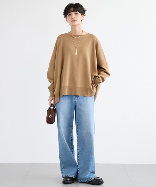 BARNYARDSTORM（バンヤードストーム）の「BARNYARDSTORM / ボートネックボリュームニット【WEB限定カラー】（ニット/セーター・レディース・グレー/ネイビー/パープル/キャメル・FREE）」の17枚目の写真