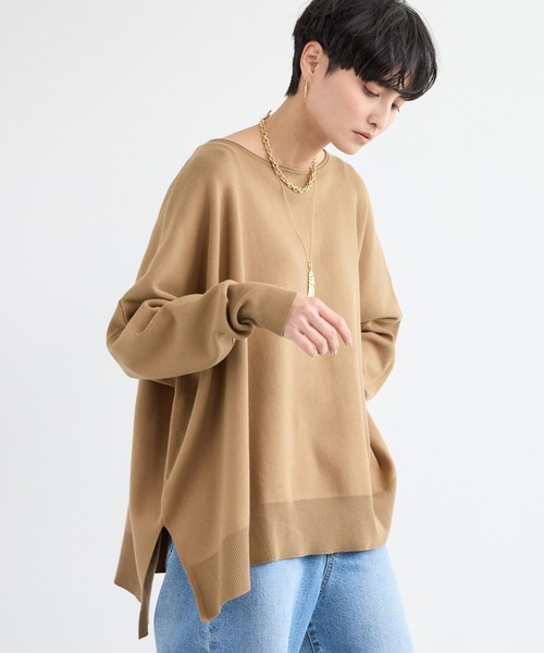 BARNYARDSTORM（バンヤードストーム）の「BARNYARDSTORM / ボートネックボリュームニット【WEB限定カラー】（ニット/セーター・レディース・グレー/ネイビー/パープル/キャメル・FREE）」の20枚目の写真