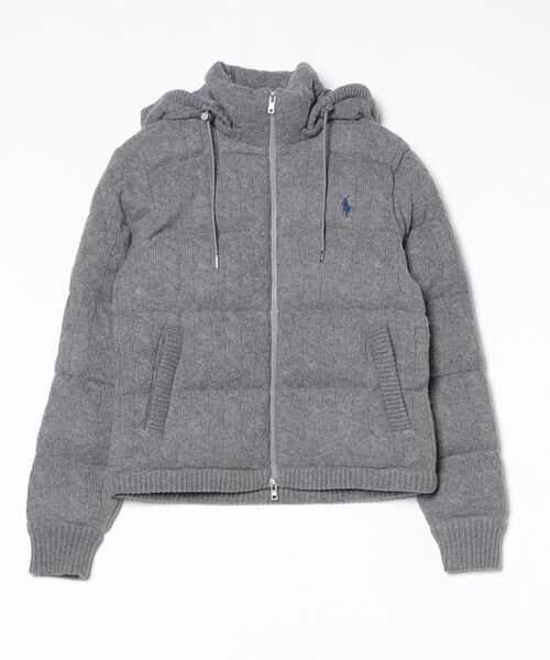 ケーブルニット ウールカシミヤ キルテッド ジャケット（その他