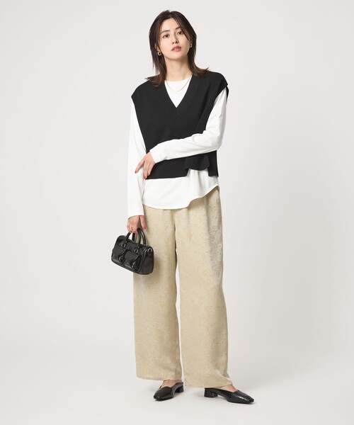 セール】Vネック ニット ベスト（ベスト）｜green label relaxing