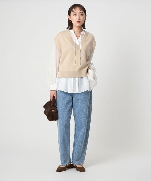 セール】Vネック ニット ベスト（ベスト）｜green label relaxing