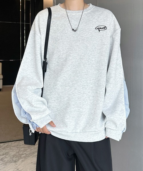FVLMEN(フルメン)の「【FVLMEN】fake layered stripe shirt sweat pullover/フェイクレイヤード ストライプ シャツ スウェット プルオーバー(スウェット・メンズ・ブラック/グレー・X-LARGE/LARGE/MEDIUM)」の19枚目の写真