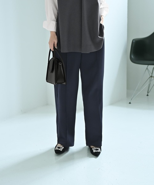 STYLE DELI(スタイルデリ)の「【Kana Oyama×BLK001】ワイドパンツ(その他パンツ・レディース・ブラック/ネイビー・FREE)」の2枚目の写真