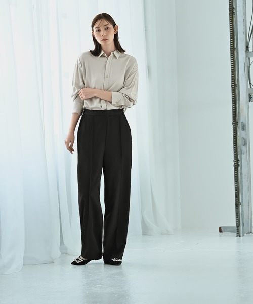 STYLE DELI(スタイルデリ)の「【Kana Oyama×BLK001】ワイドパンツ(その他パンツ・レディース・ブラック/ネイビー・FREE)」の4枚目の写真